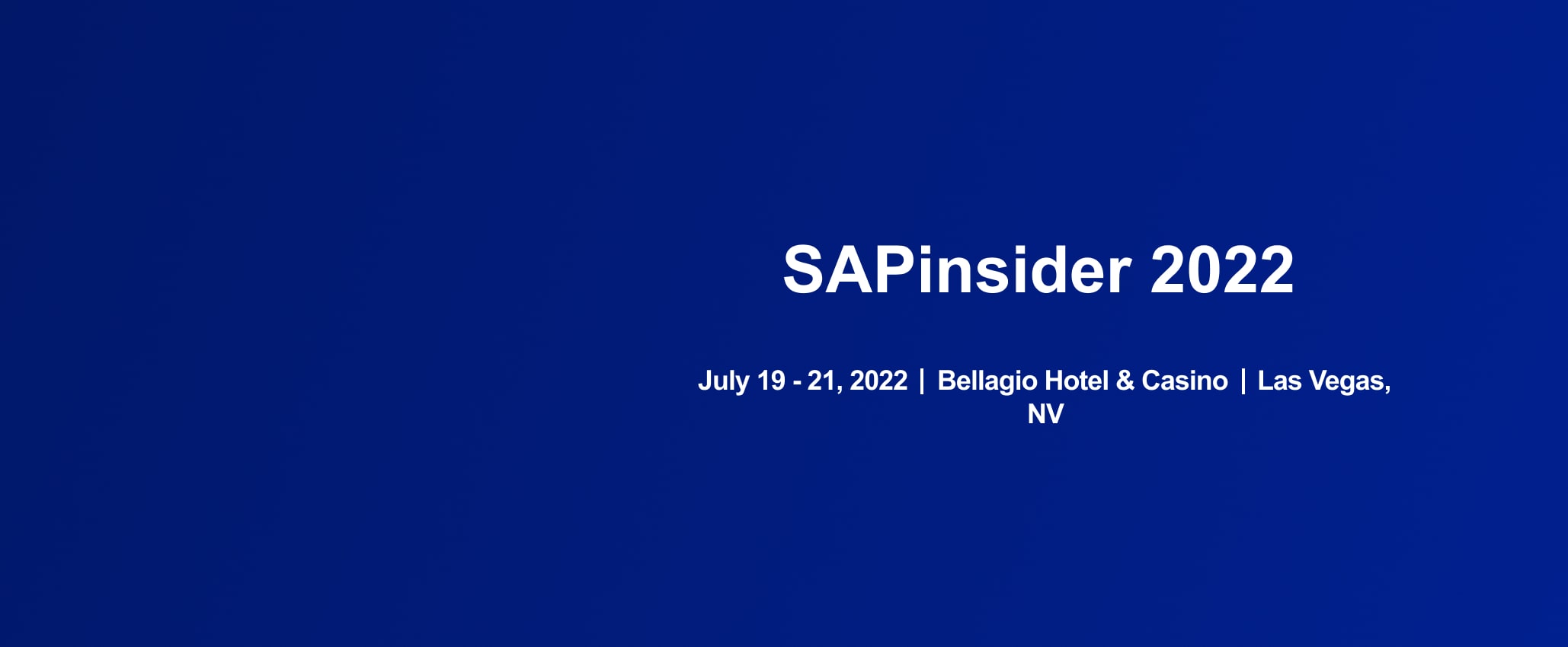 Conference SAPinsider 2022 UST